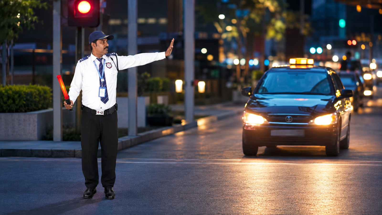 Valet Parking and Traffic Management